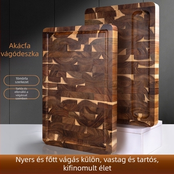 Akácfa vágódeszka – tömör fa, konyhai használatra, antibakteriális