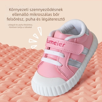 Tótyogók cipők gyerekeknek, 0–2 évesek, aranyos sportcipők, csúszásmentes talppal, uniszex, Velcro-zár