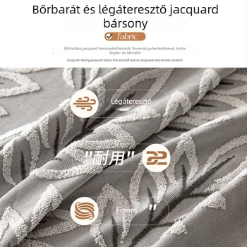 Levélszínű Chenille kanapévédőhuzat, univerzális illeszkedés moduláris kanapéra, fehér, 3D prémium hatás, macskakarcolás elleni védelem