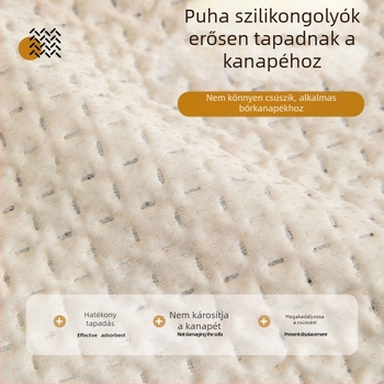 Minimalista stílusú, magas sűrűségű tejfehér velúr kanapé párna, huzat, doily-szerű forma, tavasz 2026