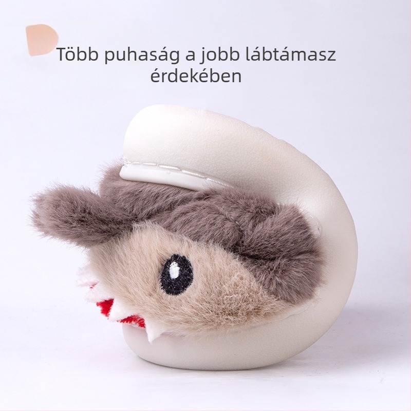 Little Deer Milli 2025-ös modell gyerek pamutpapucs plüss béléssel, belső használatra, puha talp, uniszex