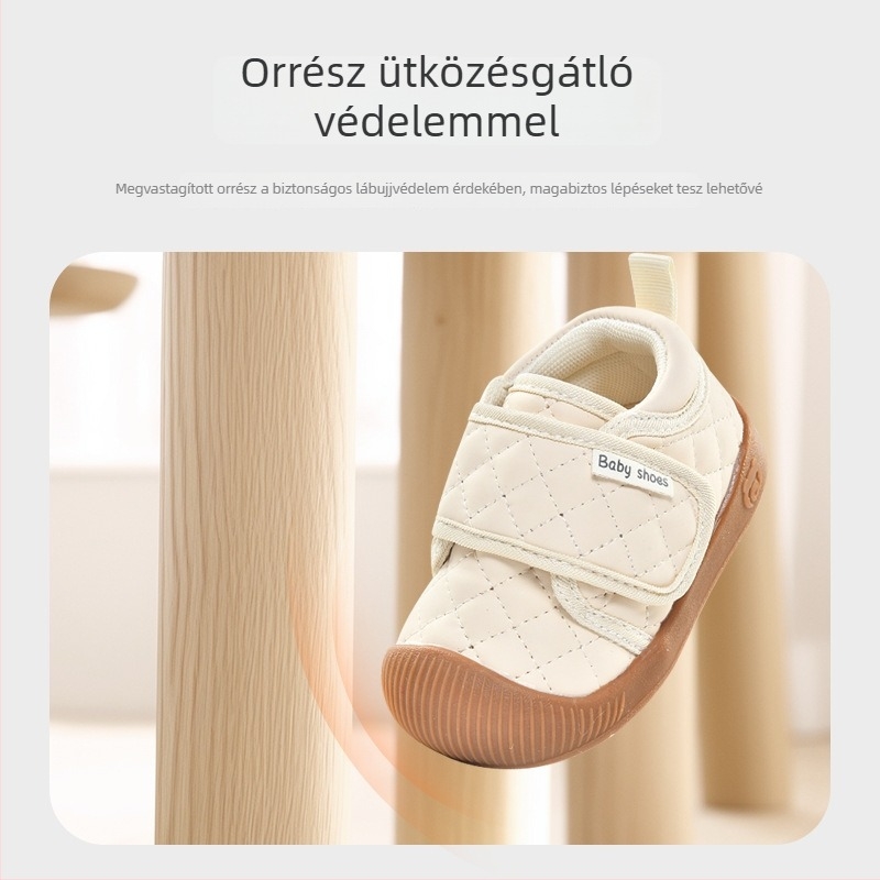 Légáteresztő, puha talpú járócipő babáknak, 0–2 év, tavasz–ősz