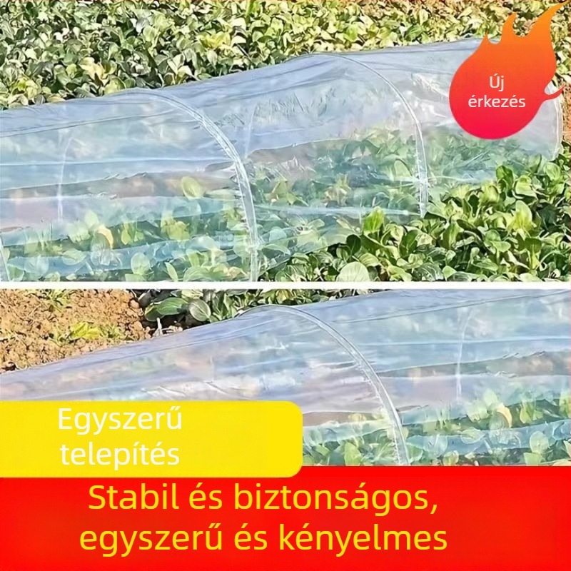 2-in-1 hordozható üvegház: árnyékoló háló, rovarvédelmi szigetelés, 3 m hosszú kerti alagút fedés