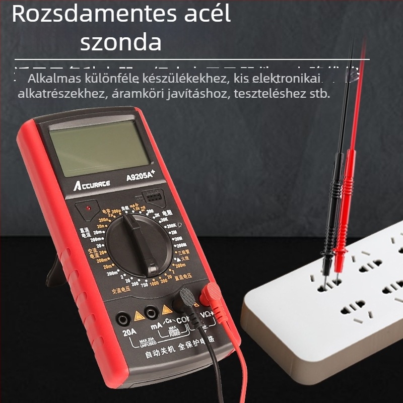 Digitális multiméter, nagy pontosságú 9205A 830B, kézi, égés elleni védelem, teljes védelem elektromos munkákhoz és otthoni használatra, digitális kijelző, nagykereskedelem
