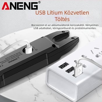 Digitális U-alakú klipszmérő intelligens azonosítással és színes kijelzővel, többfunkciós, magas pontosságú AC/DC klipszmérő, Li-ion akkumulátor közvetlen töltéssel