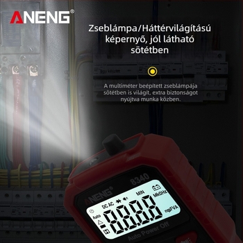 ANENG Automatikus tartományú digitális multiméter, nagy pontosságú, égés elleni védelem, kompakt háztartási ampermérő