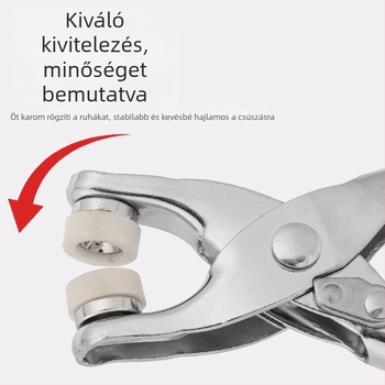 Ötágú préselő fogó gombok és szegecsek rögzítéséhez