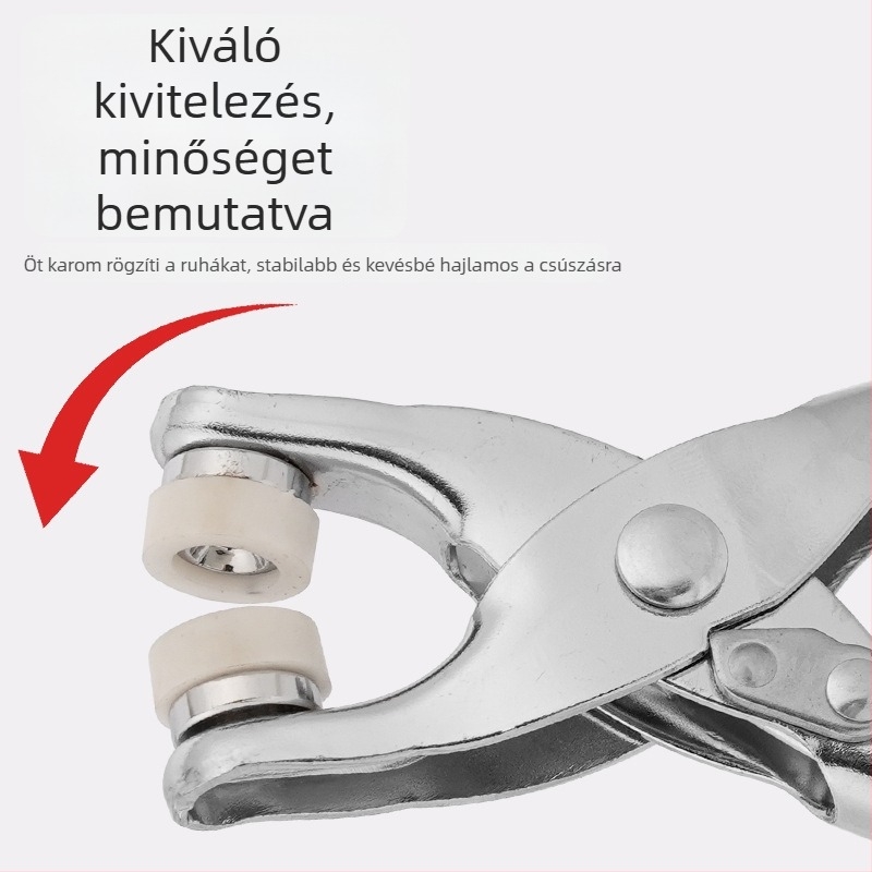Ötágú préselő fogó gombok és szegecsek rögzítéséhez