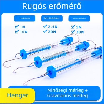 Hengeres dinamométer 1–30 N, Newton rugóskála oktatáshoz