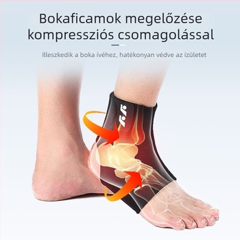 Légáteresztő sportos bokaortézis kosárlabda, foci, tollaslabda és kerékpározás számára; kompressziós védelem ficamok ellen