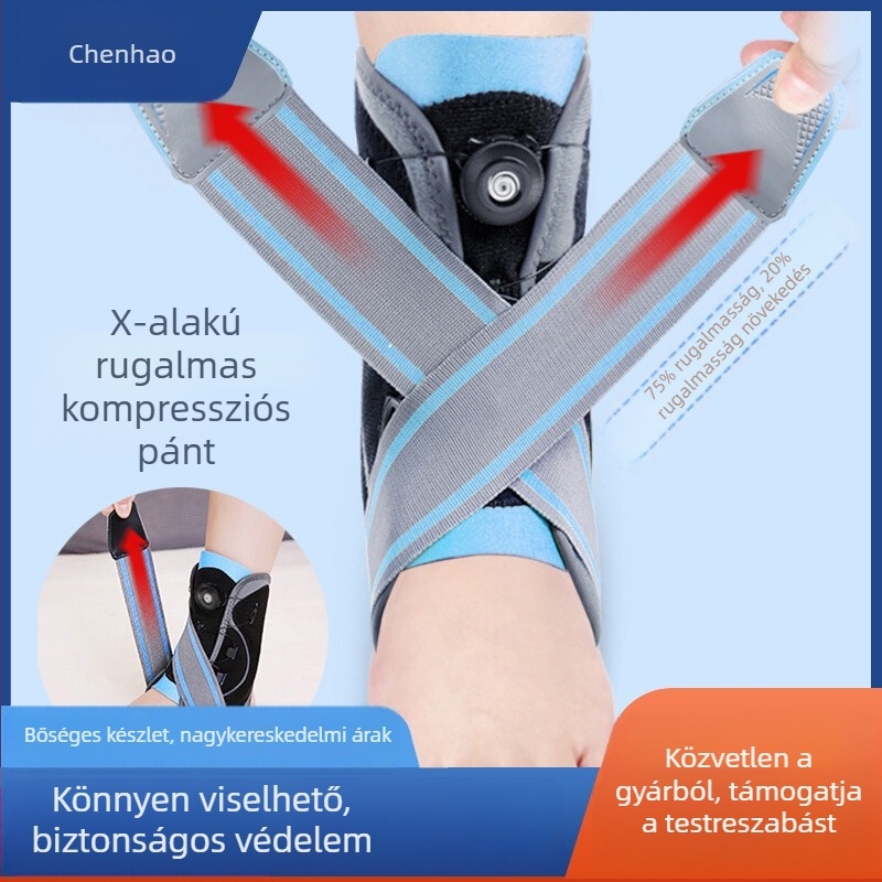 Bokarögzítő ortézis támogatással, túrázáshoz, futáshoz és kosárlabdához; ínszalagok stabilizálása