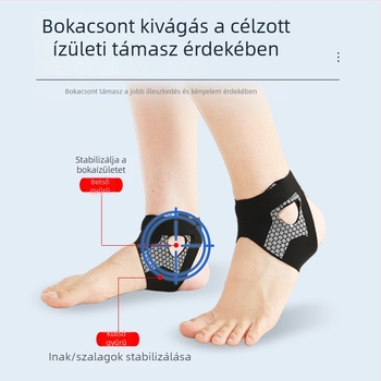 Bokarögzítő sporthoz, ficamvédelmet nyújtó, állítható támogatás