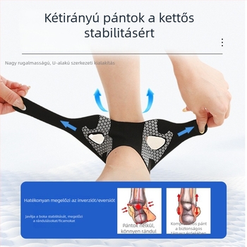 Bokarögzítő sporthoz, ficamvédelmet nyújtó, állítható támogatás