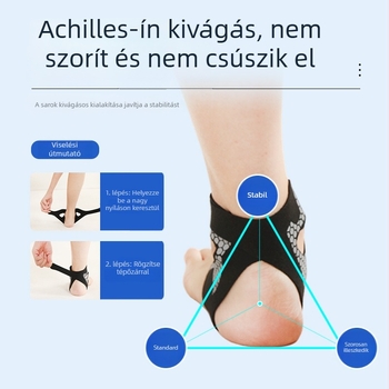 Bokarögzítő sporthoz, ficamvédelmet nyújtó, állítható támogatás