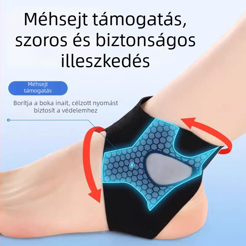 Bokarögzítő sporthoz, ficamvédelmet nyújtó, állítható támogatás