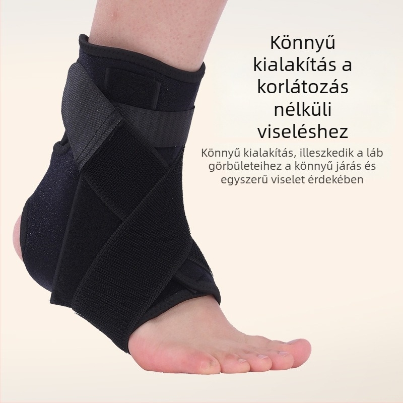 Bokarögzítő ortézis acéllemezzel és támasztó pánttal
