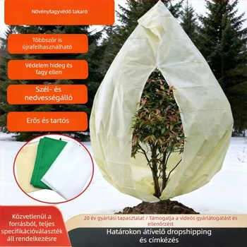 Gyümölcsfák fagyvédő takaró, őszi–téli izolációs takaró, vastag nemszőtt anyag