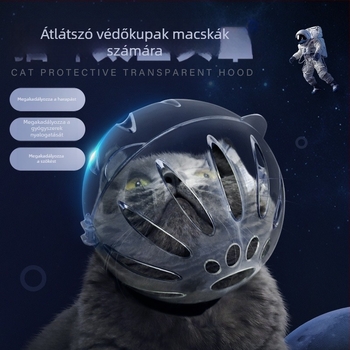 Átlátszó műanyag szájkosár macskáknak és kutyáknak, fejvédő a harapás elleni védelemhez, kültéri használatra