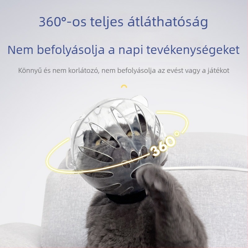 Átlátszó műanyag szájkosár macskáknak és kutyáknak, fejvédő a harapás elleni védelemhez, kültéri használatra