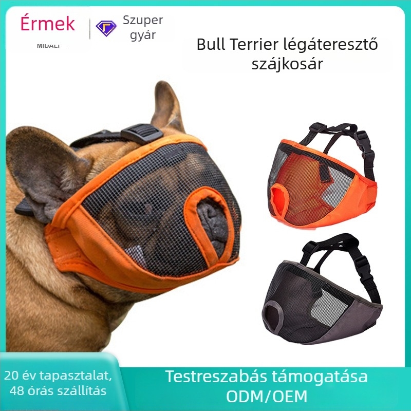 Rövid orrú bulldog szájkosár – harapás elleni és ugatás elleni védelem
