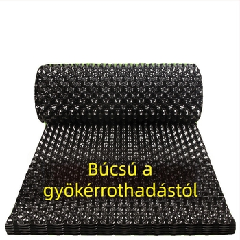 Tetőkertekhez készült drénlemez zöldségek termesztéséhez, tetőzöldítéshez víztároló és szűrőlemez, gyökérgátló, kétoldalas gyökérzáró lemez