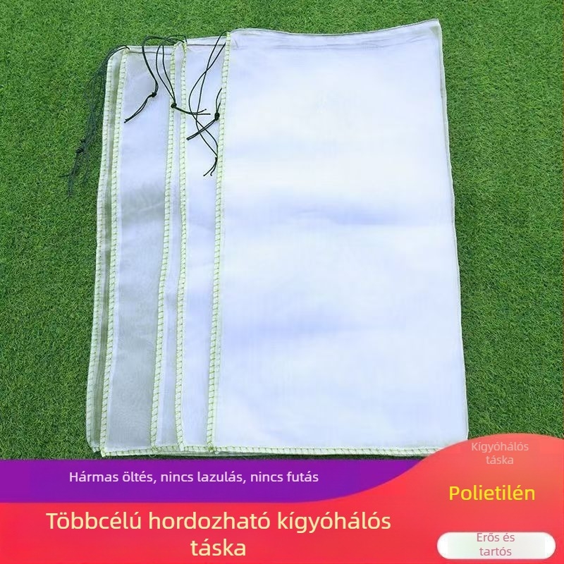 Sűrített nejlon hálós zsák, 100-szemes hálóval, kis vízi élőlények számára.