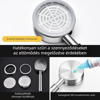 SUS304 rozsdamentes acél nyomásos zuhanyfej és fürdőszobai melegítő készlet