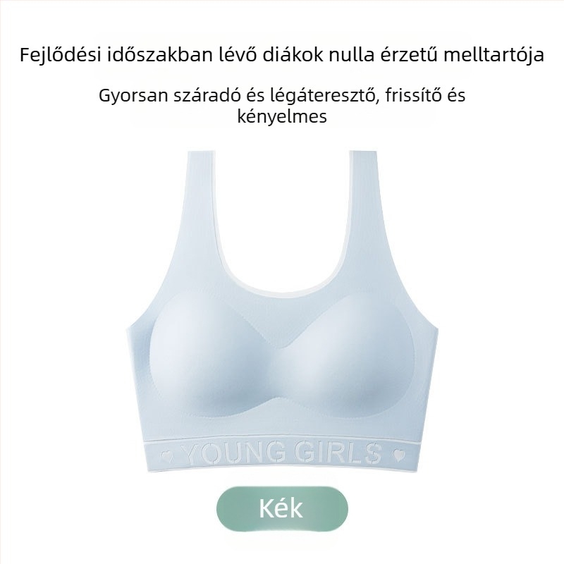 Vállpánt nélküli, varrás nélküli lányoknak készült, légáteresztő vékony top
