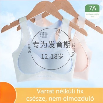 7A antimikrobiális, varrat nélküli fehérnemű lányoknak – melltartó és sportos felső a felsőbb támogatás és korrigálás érdekében, 12–18 éveseknek