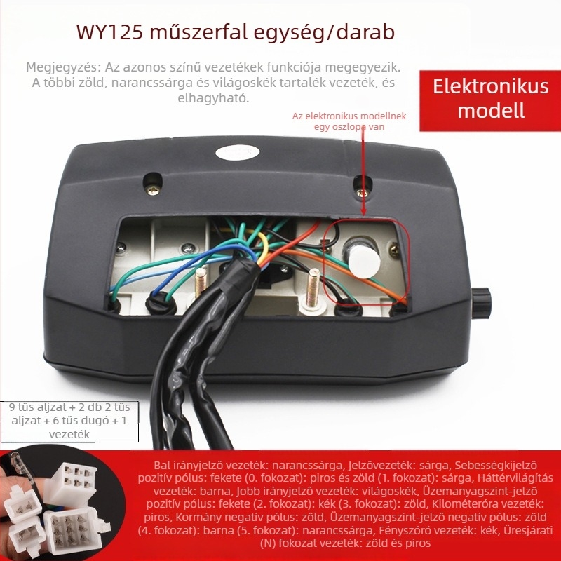 WY125-A-C-F régi modell – motorkerékpár WY125 műszerfal (mechanikus és elektronikus)