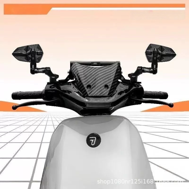 Mecha-stílusú motorkerékpár visszapillantó tükör alumíniumötvözet testtel és műanyag burkolattal, négyzetes tükör