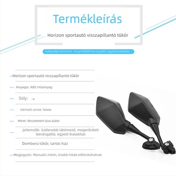 Horizon konvex hátsó visszapillantó tükör motorkerékpárhoz