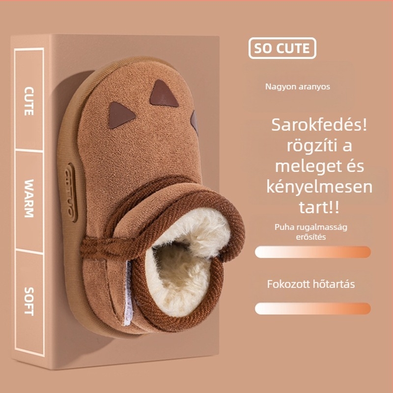 Gyerekek téli hócsizmái vastag talppal, fleece bélés, vízálló