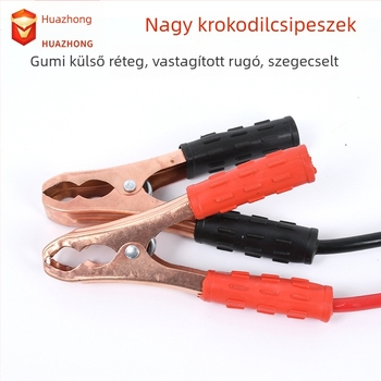 500A autóakkumulátor-kábel csipeszekkel