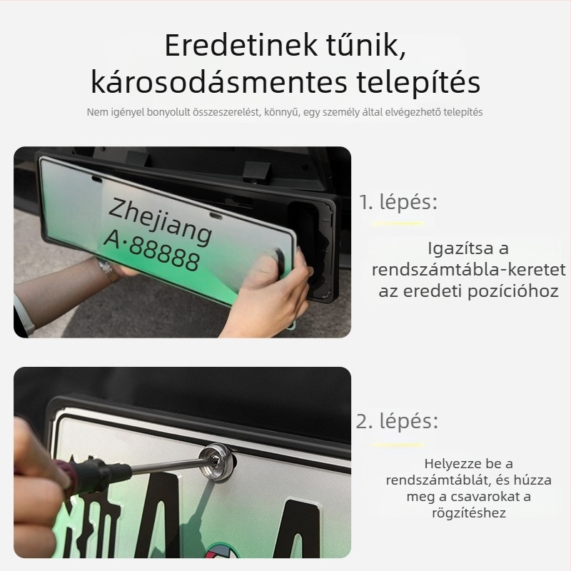 Függő, teljes körű rendszámkeret-tartó a Tesla Model Y és Model 3 új verziójához