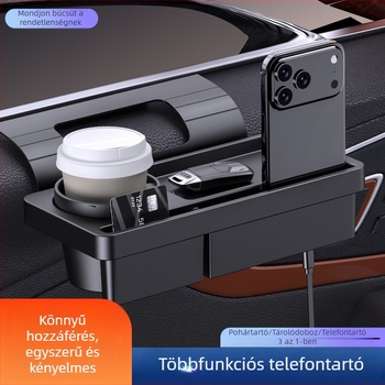 Autóba illő többfunkciós telefon- és kulcstároló doboz, ablak melletti szemetes, cigarettatartó és pohártartó