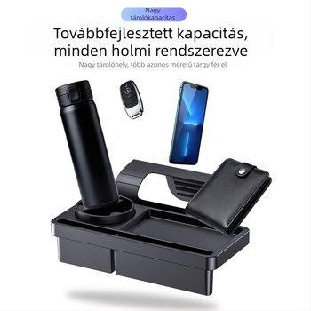 Autóba illő többfunkciós telefon- és kulcstároló doboz, ablak melletti szemetes, cigarettatartó és pohártartó