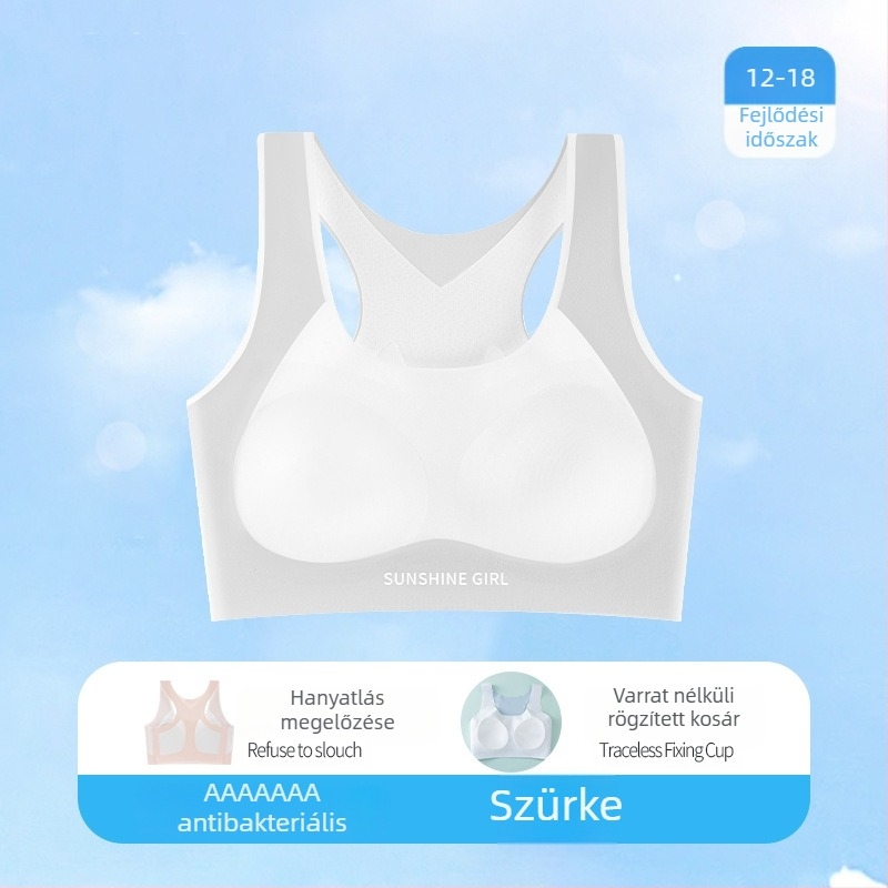 Nylon sportmelltartó varrás nélküli tiniknek, 12–16 évesek