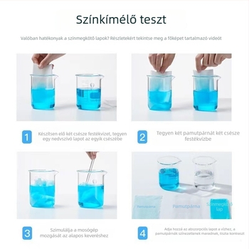 Színátvitelt megakadályozó színfelszívó lapok háztartási mosógéphez, vegyes ruhák mosásához, színfelszívó papír