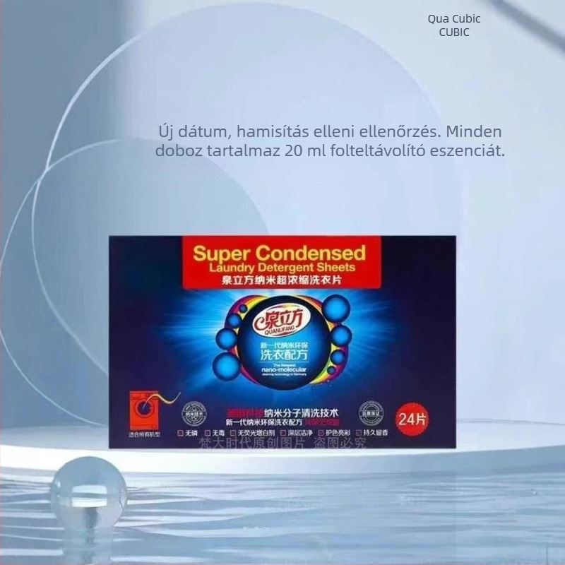 Spring cube Színfogó lapok, Színátviteli megelőzés, Ultra-koncentrált mosólapok, Színvédelem, Fakulás nélkül