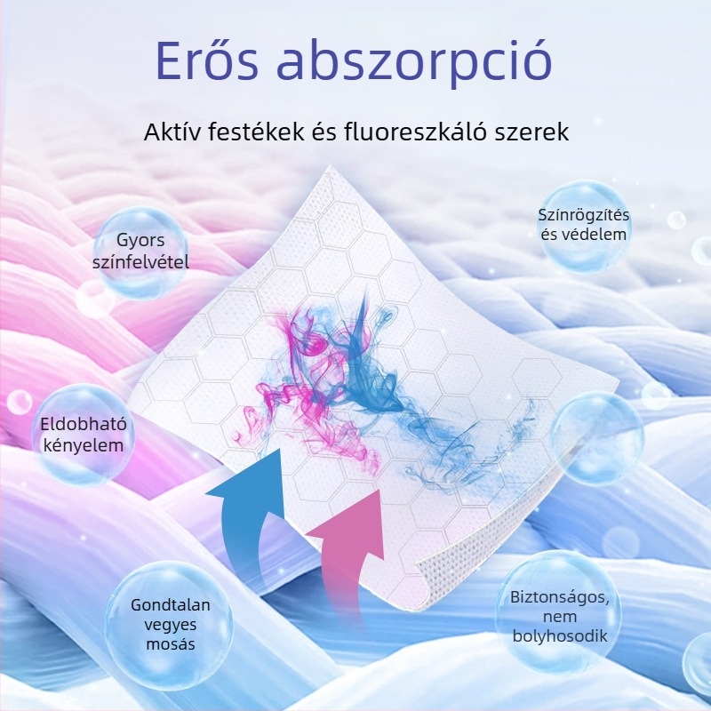 Színfelvételi lap mosáshoz a színek átadásának megakadályozására