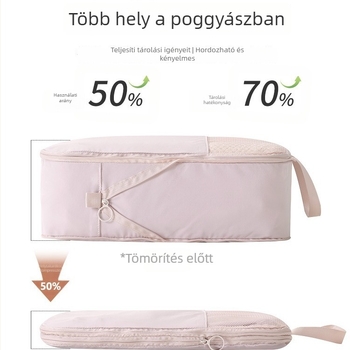 Utazási tömörítő tároló táska ruhákhoz, cipőkhöz és fehérneműkhöz – többfunkciós szervező