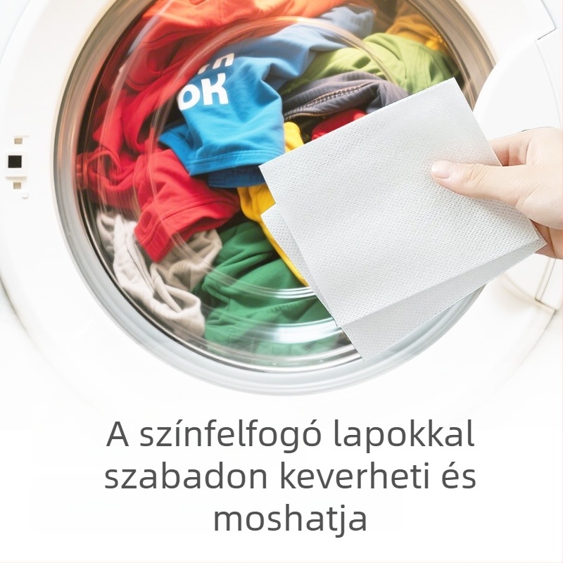 Színfogó lapok mosáshoz – megakadályozzák a színátvitelt, ruhákhoz való színfogó papír, otthoni használatra