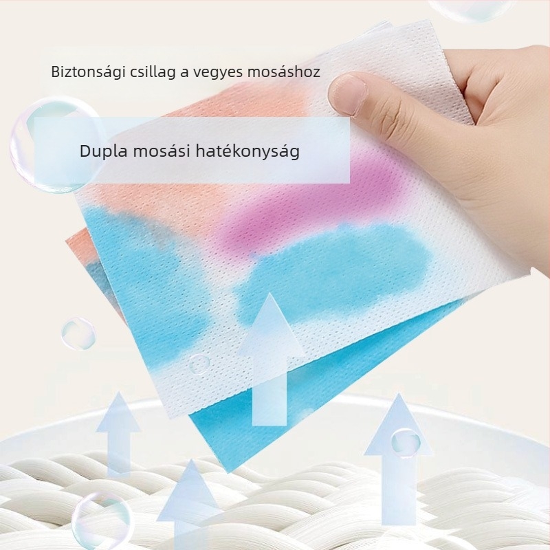 Színfogó lapok mosáshoz – megakadályozzák a színátvitelt, ruhákhoz való színfogó papír, otthoni használatra