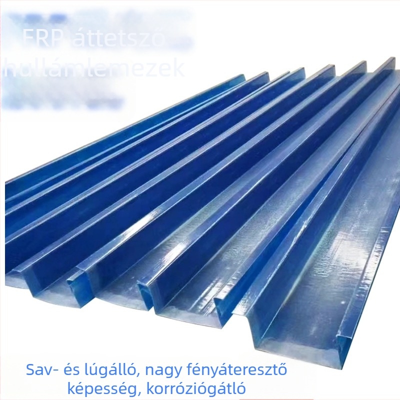 FRP átlátszó üvegszálas hullámformájú világítópanel, korrózióálló és időjárásálló