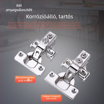 Amerikai stílusú csuklópánt damperral, hidraulikus mechanizmussal, rövid kar, keskeny oldallemez, 201-es rozsdamentes acél