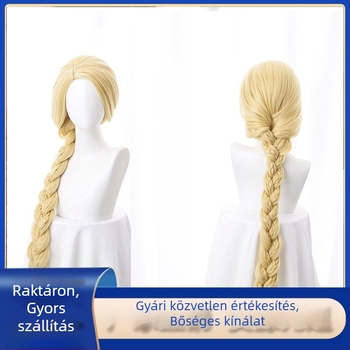 Rapunzel cosplay par, fonott copfokkal – arany, rövid hosszúságú