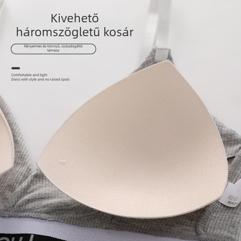 Pamut sportmelltartó wrap/tube top szett, merevítő nélkül, sexy hátsó rész, lélegző és kényelmes
