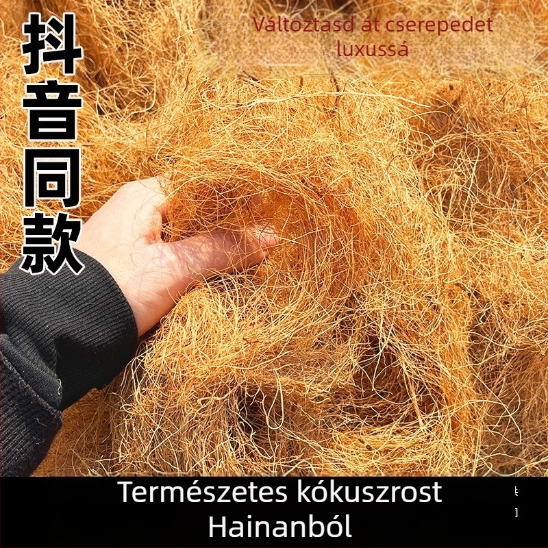 Kókuszrost kerthez — dekoratív cseréptöltő, bonsai-alap és fűhatású járófelület