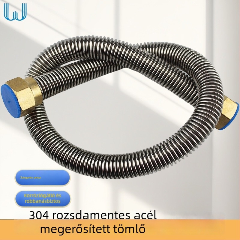 304 rozsdamentes acélból készült antirobbanásbiztos réz hullámcső melegítőhöz és WC-hez, visszahúzható réz fej